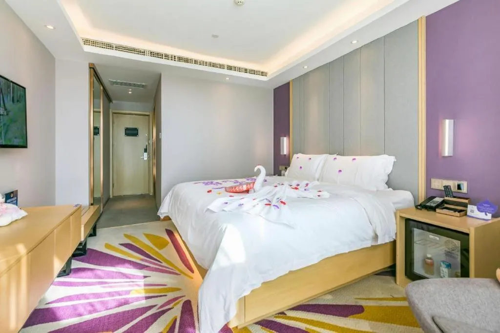 Bed in Lavande Hotel Beijing Olympic Village bird nest