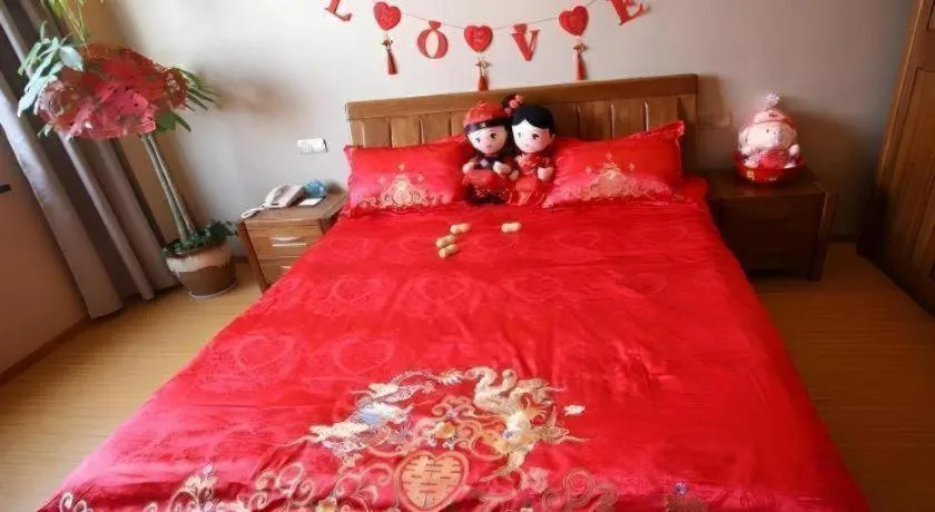 Bed in GreenTree Inn Xuancheng Jingxian Wannan First Street Express Hotel