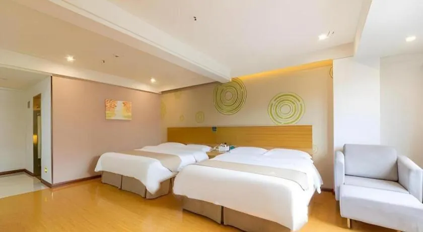 Bed in GreenTree Inn Xuancheng Jingxian Wannan First Street Express Hotel