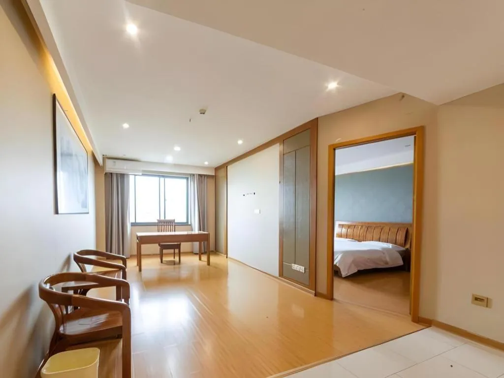 Bed in GreenTree Inn Xuancheng Jingxian Wannan First Street Express Hotel