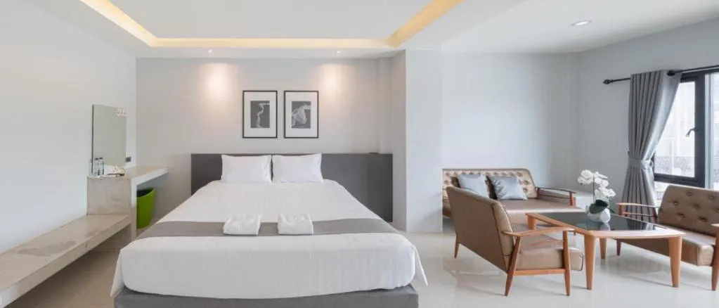 Bed in C2U Hotel Uthai Thani