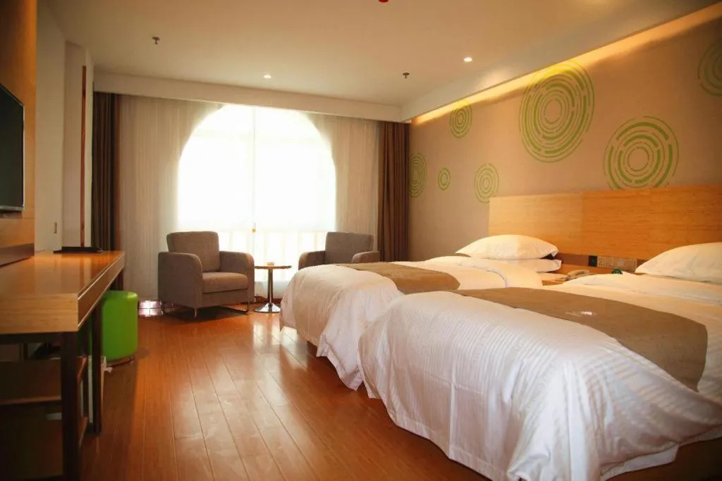 Bed in GreenTree Inn Heze Danxian Shangmaocheng Business Branch