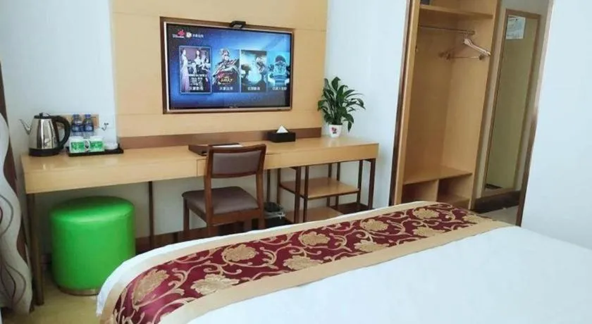 Bed in GreenTree Inn Linxia Niujinhe Avenue Express Hotel