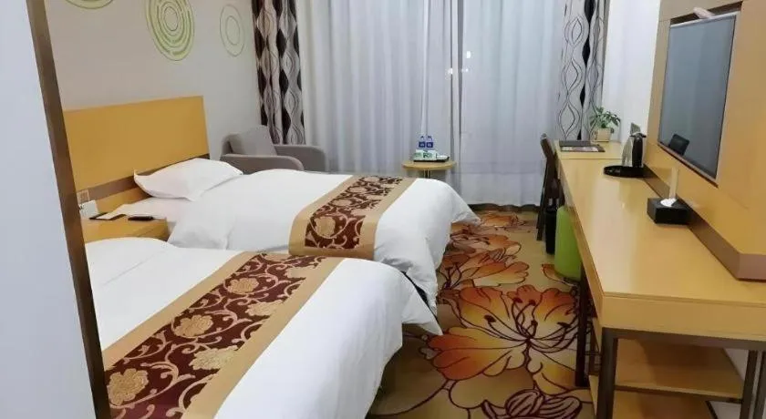 Bed in GreenTree Inn Linxia Niujinhe Avenue Express Hotel