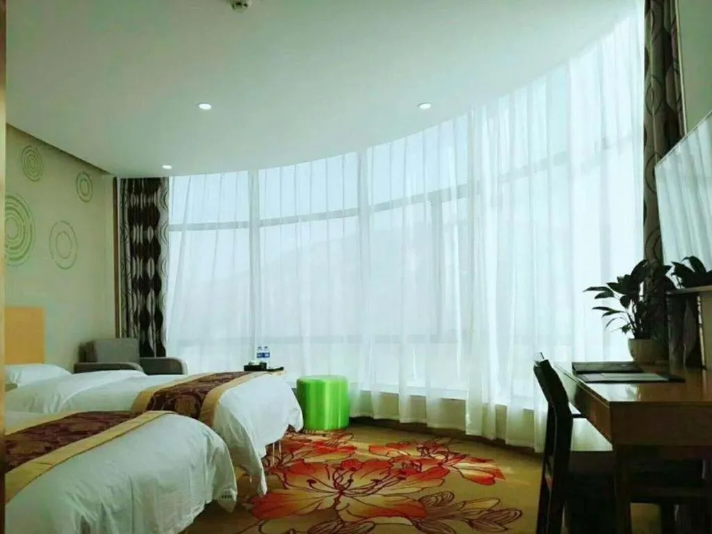 Bed in GreenTree Inn Linxia Niujinhe Avenue Express Hotel