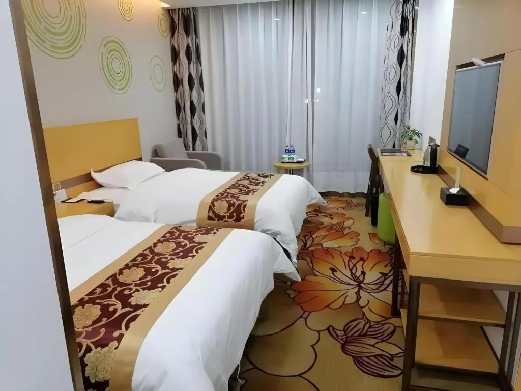 Bed in GreenTree Inn Linxia Niujinhe Avenue Express Hotel