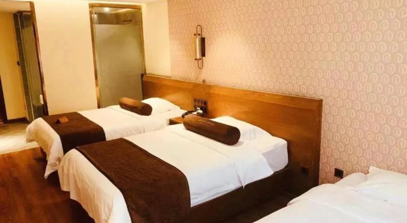 Bed in James Joyce Coffetel Qufu Tourist Center Gulou Street Sankong Scenic Spot
