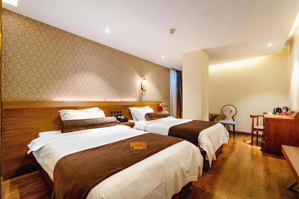 Bed in James Joyce Coffetel Qufu Tourist Center Gulou Street Sankong Scenic Spot