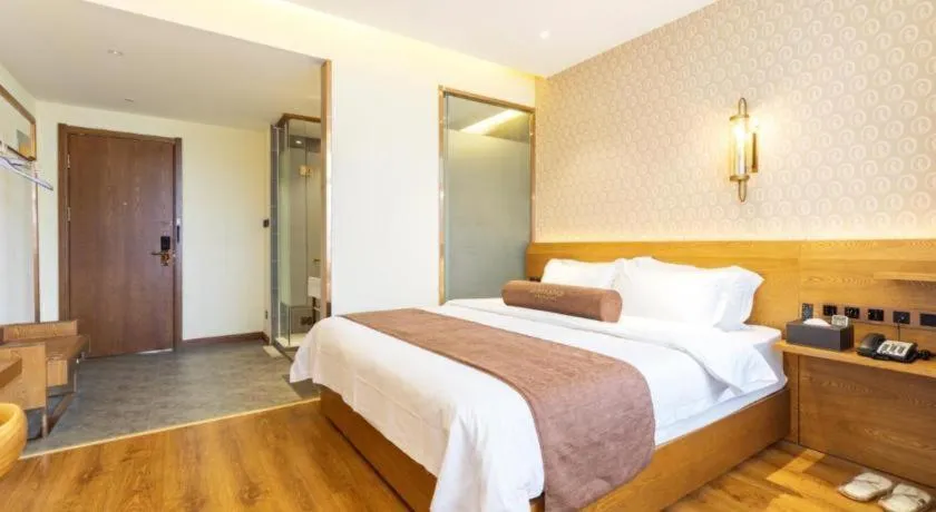 Bed in James Joyce Coffetel Qufu Tourist Center Gulou Street Sankong Scenic Spot