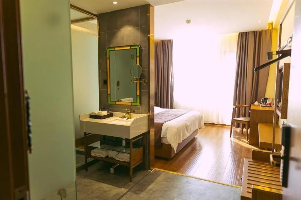 Bed in James Joyce Coffetel Qufu Tourist Center Gulou Street Sankong Scenic Spot