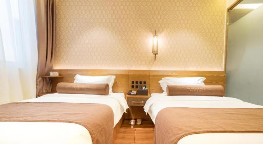 Bed in James Joyce Coffetel Qufu Tourist Center Gulou Street Sankong Scenic Spot