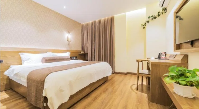 Bed in James Joyce Coffetel Qufu Tourist Center Gulou Street Sankong Scenic Spot