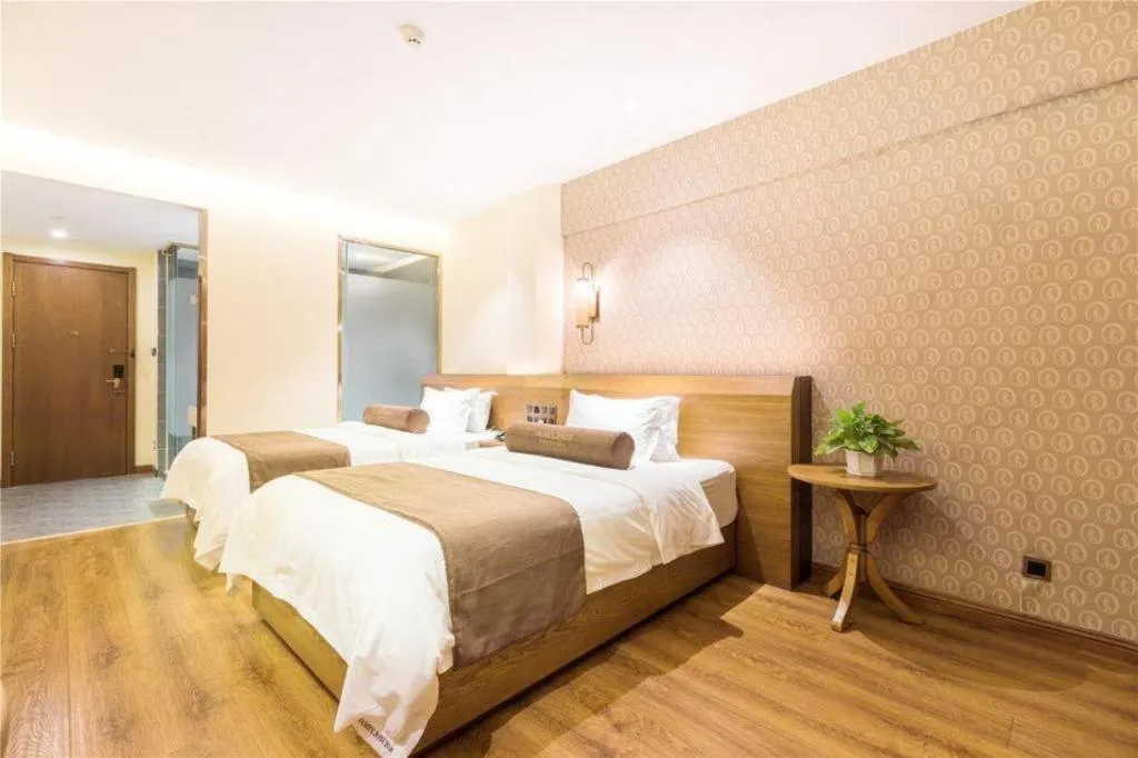 Bed in James Joyce Coffetel Qufu Tourist Center Gulou Street Sankong Scenic Spot