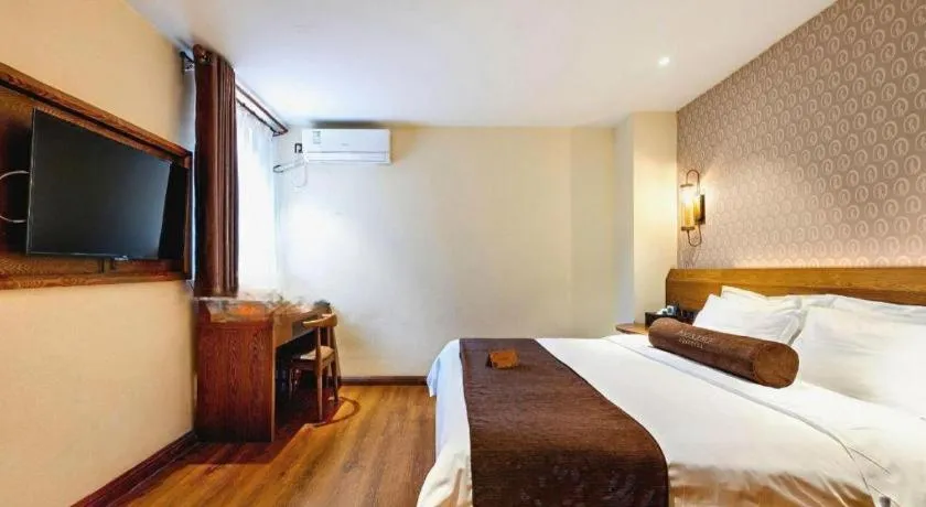 Bed in James Joyce Coffetel Qufu Tourist Center Gulou Street Sankong Scenic Spot