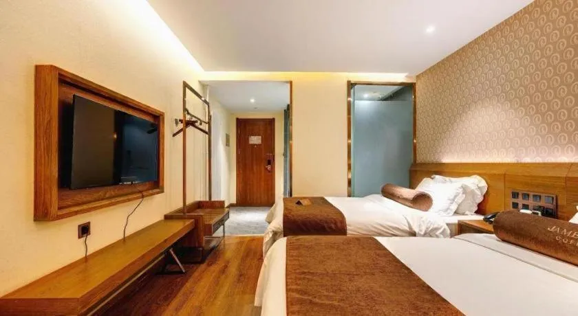 Bed in James Joyce Coffetel Qufu Tourist Center Gulou Street Sankong Scenic Spot