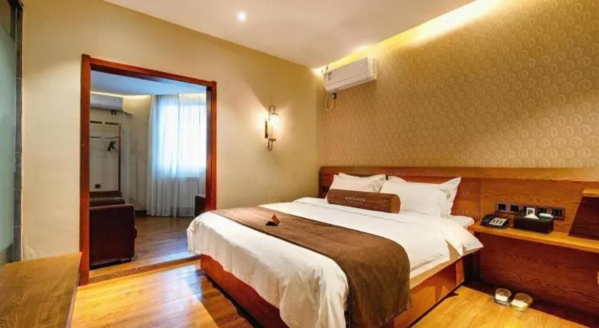 Bed in James Joyce Coffetel Qufu Tourist Center Gulou Street Sankong Scenic Spot