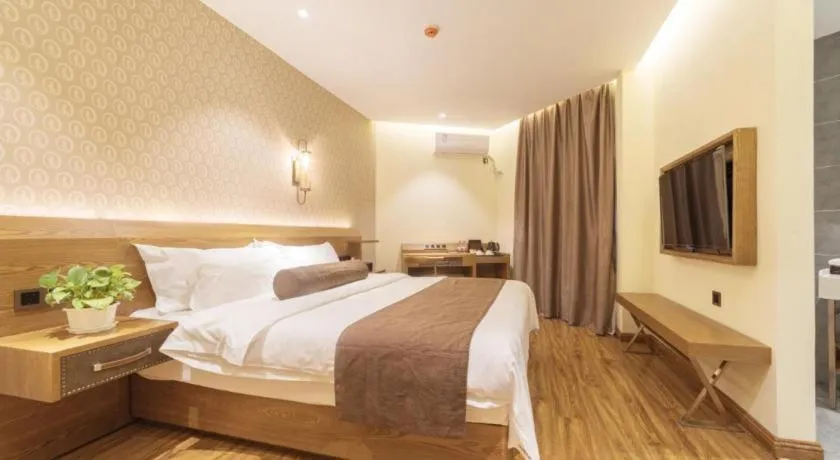 Bed in James Joyce Coffetel Qufu Tourist Center Gulou Street Sankong Scenic Spot