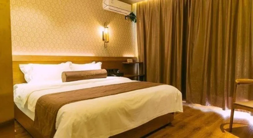 Bed in James Joyce Coffetel Qufu Tourist Center Gulou Street Sankong Scenic Spot