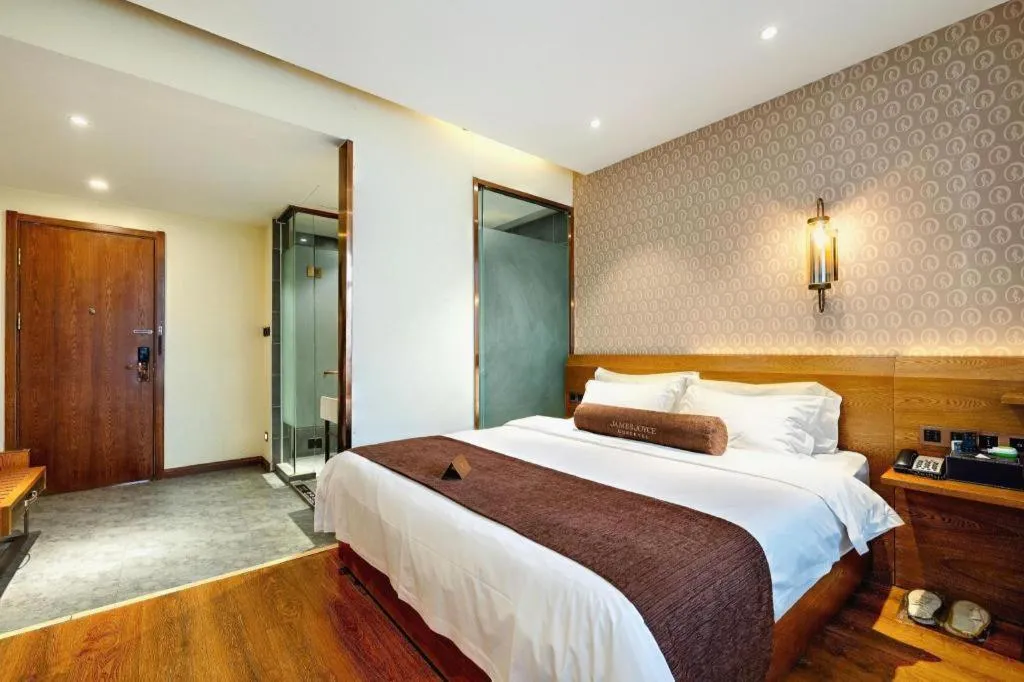 Bed in James Joyce Coffetel Qufu Tourist Center Gulou Street Sankong Scenic Spot