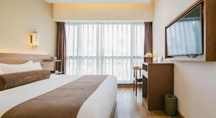 Bed in James Joyce Coffetel Chengdu Jichang Road Shenxianshu