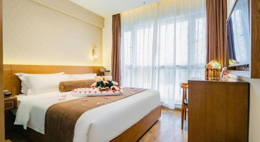 Bed in James Joyce Coffetel Chengdu Jichang Road Shenxianshu