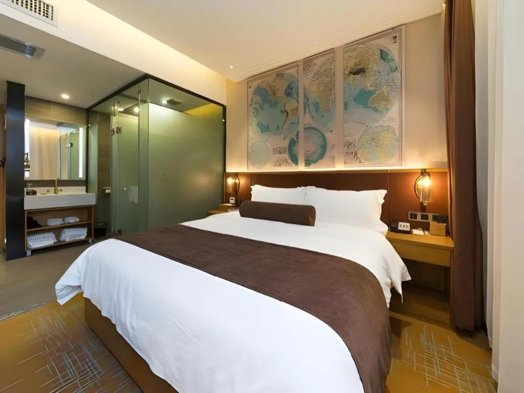 Bed in James Joyce Coffetel Guangzhou Dongxiaonan Metro Station Branch