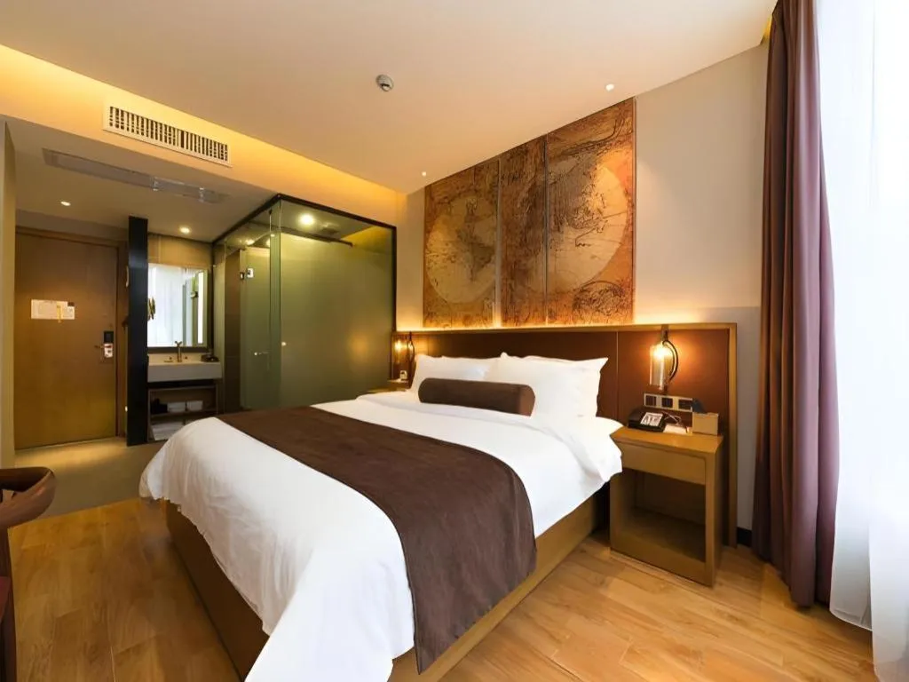 Bed in James Joyce Coffetel Guangzhou Dongxiaonan Metro Station Branch