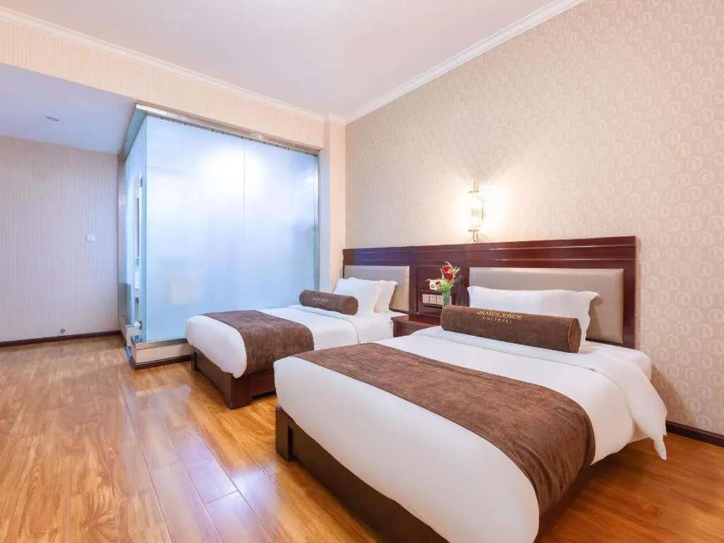 Bed in James Joyce Coffetel Dali Erhai Wetland Park