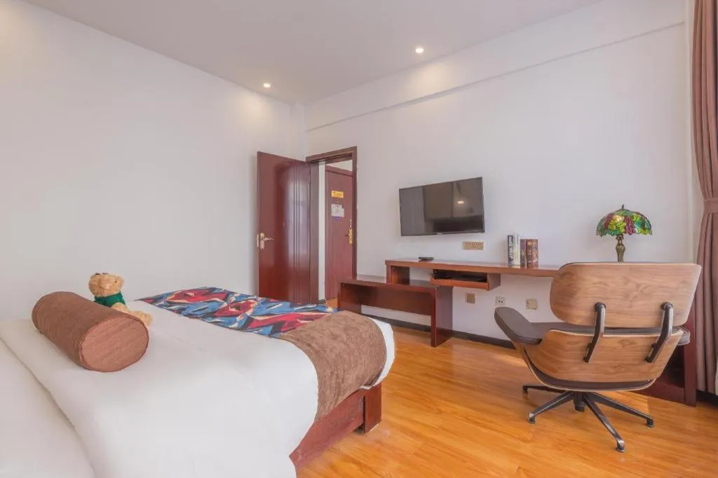 Bed in James Joyce Coffetel Dali Erhai Wetland Park