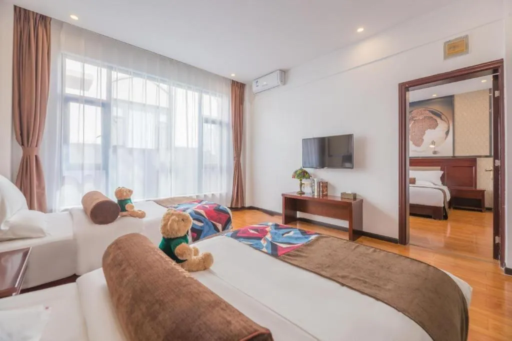 Bed in James Joyce Coffetel Dali Erhai Wetland Park