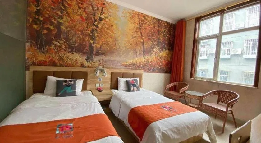 Bed in PAI Hotel Beijing Capital International Airport Linhe Development Zone