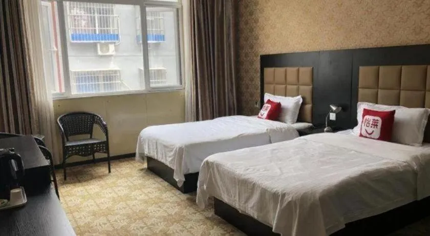 Bed in PAI Hotel Beijing Capital International Airport Linhe Development Zone