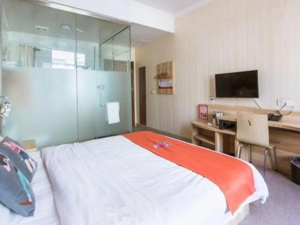 Bed in PAI Hotel Beijing Capital International Airport Linhe Development Zone