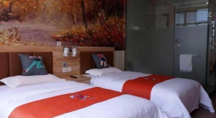 Bed in PAI Hotel Beijing Capital International Airport Linhe Development Zone
