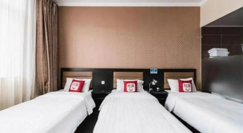 Bed in PAI Hotel Beijing Capital International Airport Linhe Development Zone