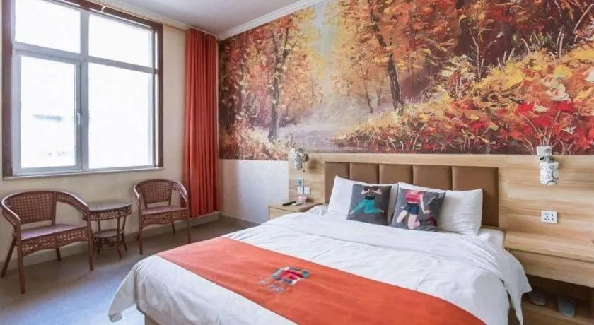 Bed in PAI Hotel Beijing Capital International Airport Linhe Development Zone