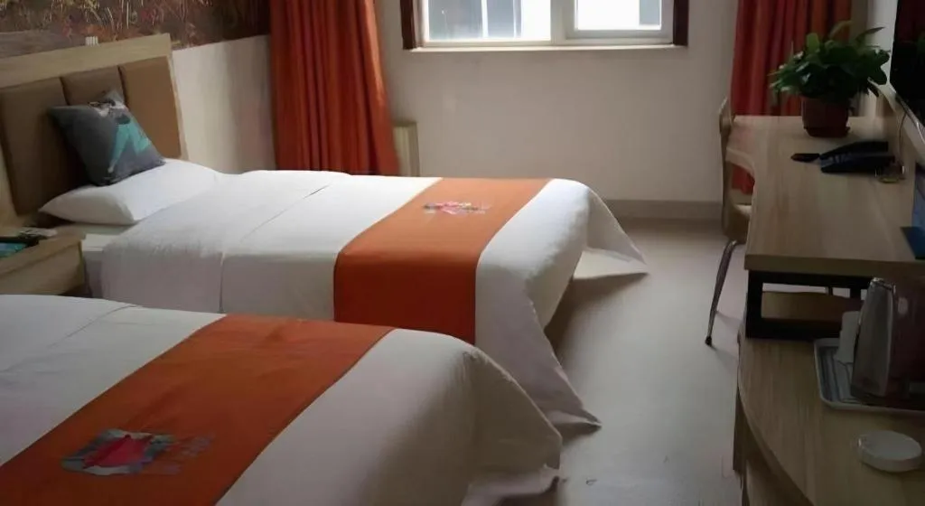 Bed in PAI Hotel Beijing Capital International Airport Linhe Development Zone