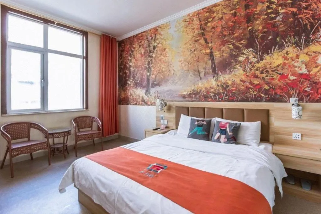 Bed in PAI Hotel Beijing Capital International Airport Linhe Development Zone