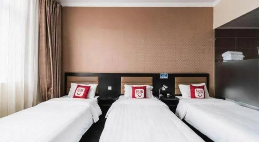 Bed in PAI Hotel Beijing Capital International Airport Linhe Development Zone