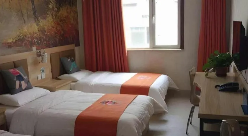 Bed in PAI Hotel Beijing Capital International Airport Linhe Development Zone