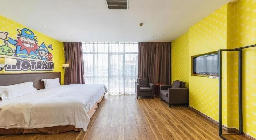 Bed in PAI Hotel Guangzhou North Gate of Chimelong Zoo