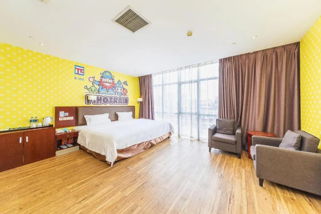 Bed in PAI Hotel Guangzhou North Gate of Chimelong Zoo