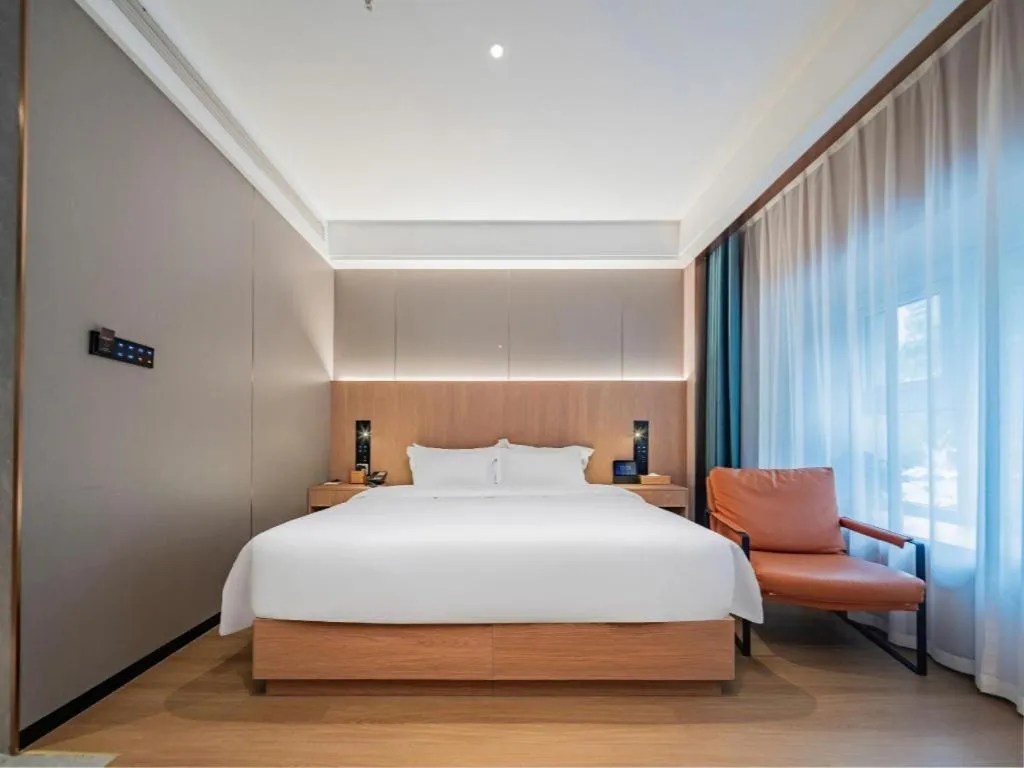 Bed in James Joyce Coffetel Xi'an Laochenggen Hongmiaopo Metro Station