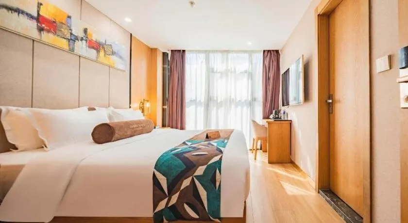 Bed in James Joyce Coffetel Xi'an Laochenggen Hongmiaopo Metro Station