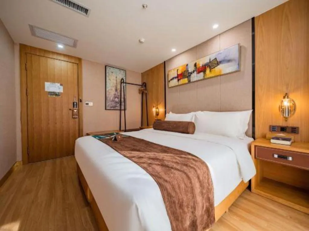 Bed in James Joyce Coffetel Xi'an Laochenggen Hongmiaopo Metro Station