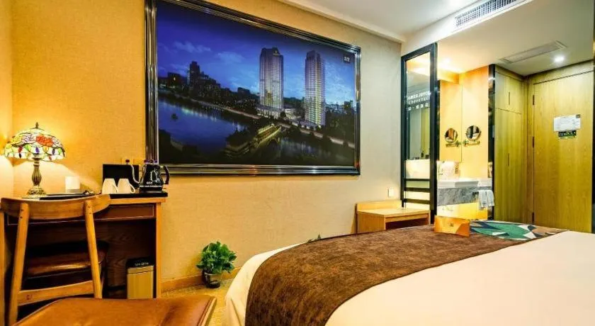 Bed in James Joyce Coffetel Xi'an Laochenggen Hongmiaopo Metro Station