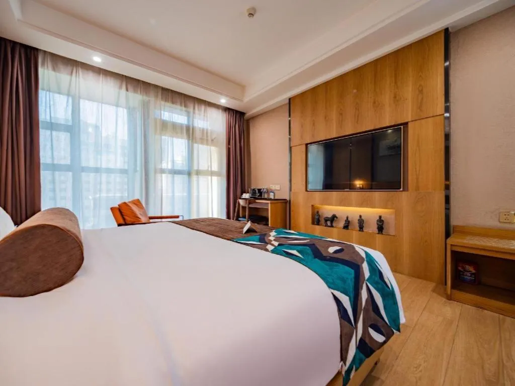 Bed in James Joyce Coffetel Xi'an Laochenggen Hongmiaopo Metro Station