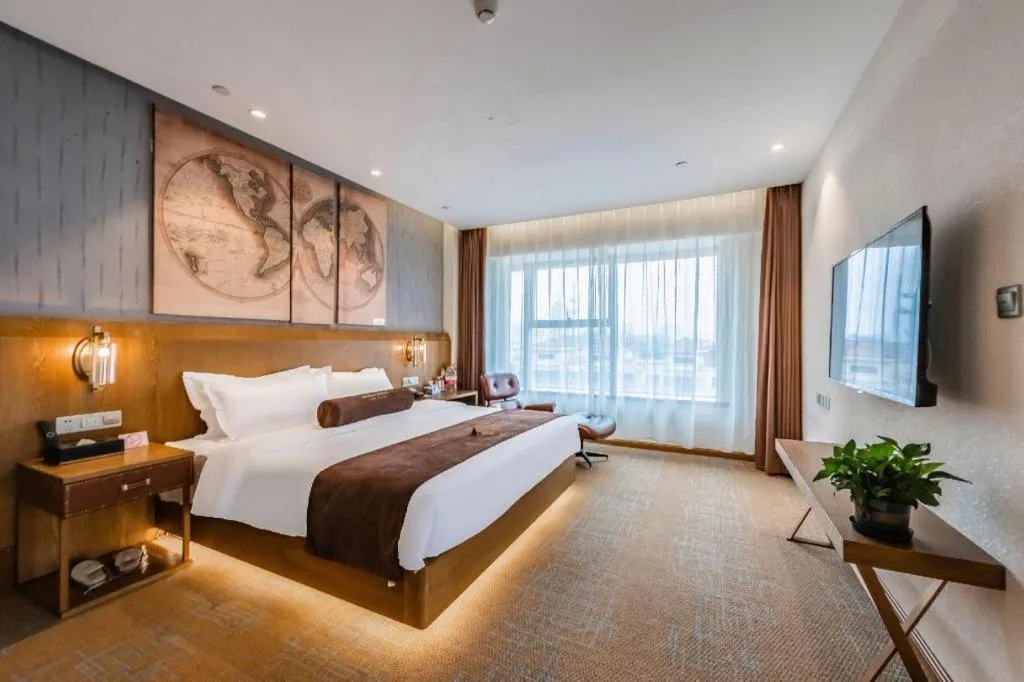 Bed in James Joyce Coffetel Shijiazhuang Century Park Shiji Huamao