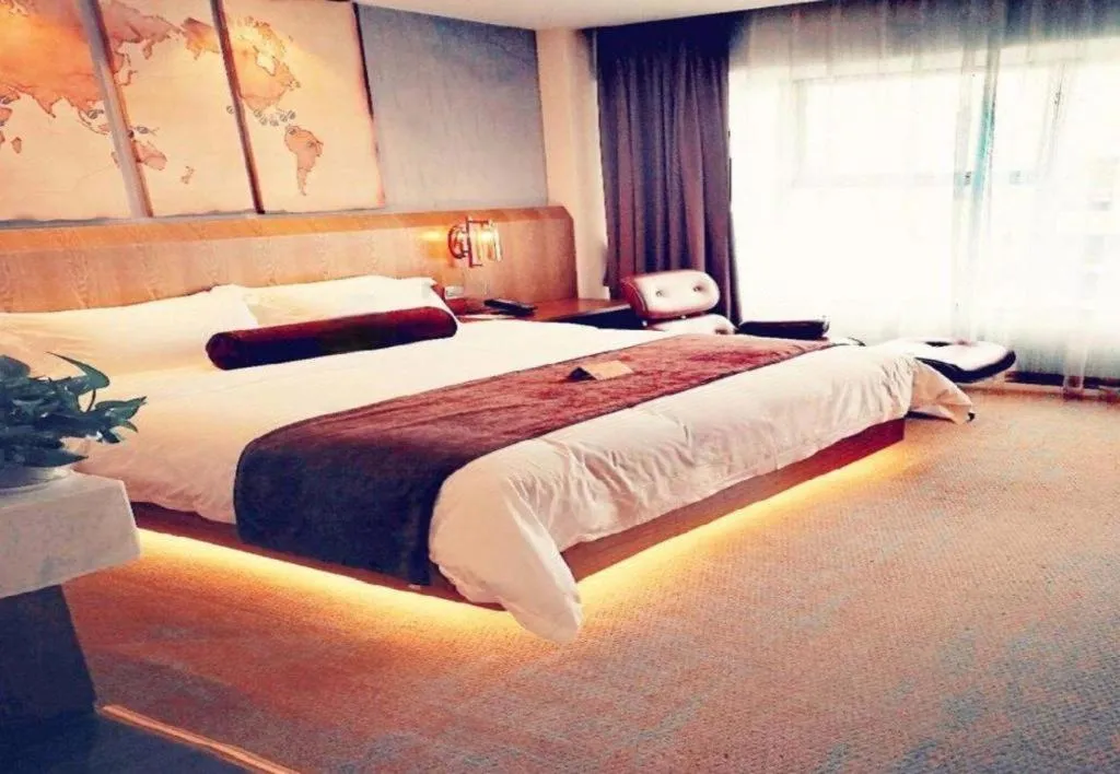 Bed in James Joyce Coffetel Shijiazhuang Century Park Shiji Huamao