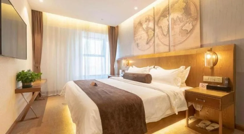 Bed in James Joyce Coffetel Shijiazhuang Century Park Shiji Huamao